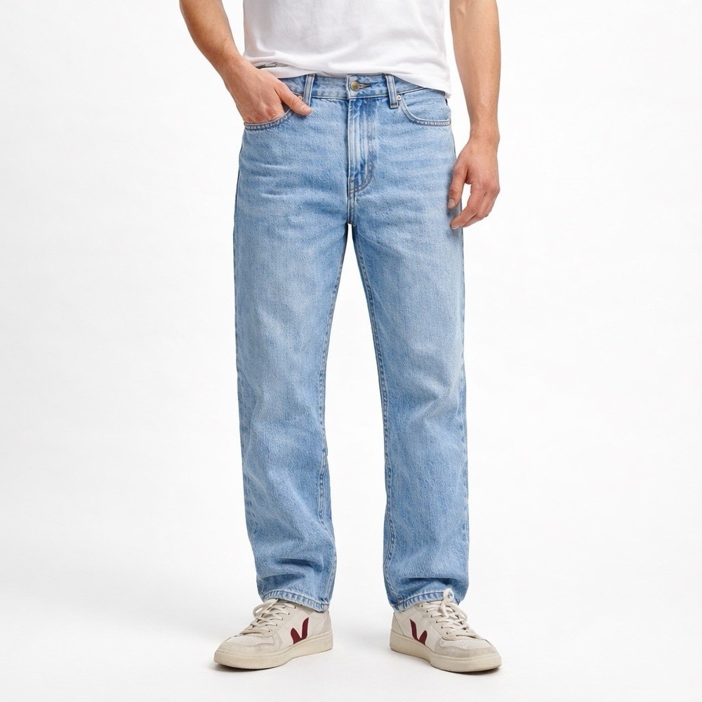 J.Crew Men's Jeans 33x32 Light Wash Straight Leg Denim Made in USA‎